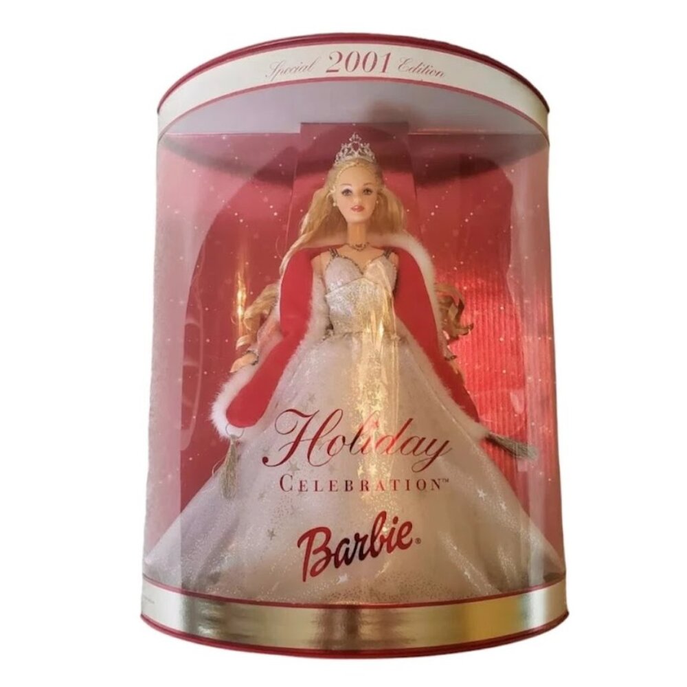 HOLIDAY CELEBRATION BARBIE Doll, 2001 Special Edition New In Box Mattel Blonde